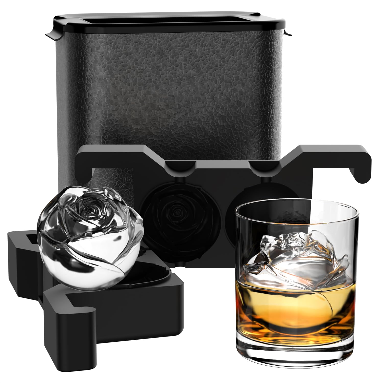 Amazon.com: Rose Clear Ice Cube Maker: 2.5 Inch Crystal Clear Ice
